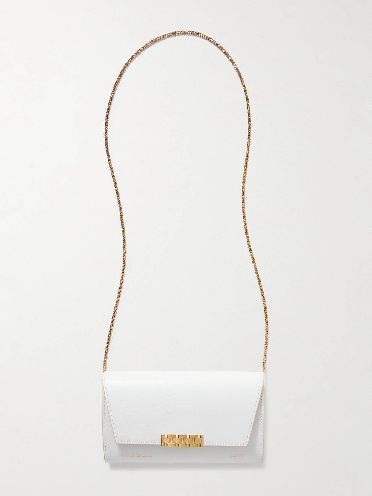Victoria Beckham - Embellished Leather Shoulder Bag - White | NET-A-PORTER (US)
