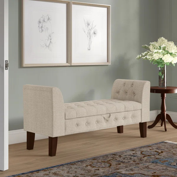 Battle Upholstered Flip Top Storage Bench | Wayfair North America