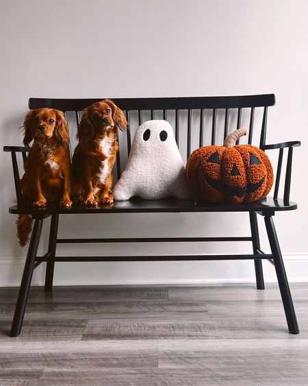 $148 Bench that looks like a $500+ bench. Plus the cute pups & pillows don’t hurt! 

#LTKSeasonal #LTKSale #LTKhome