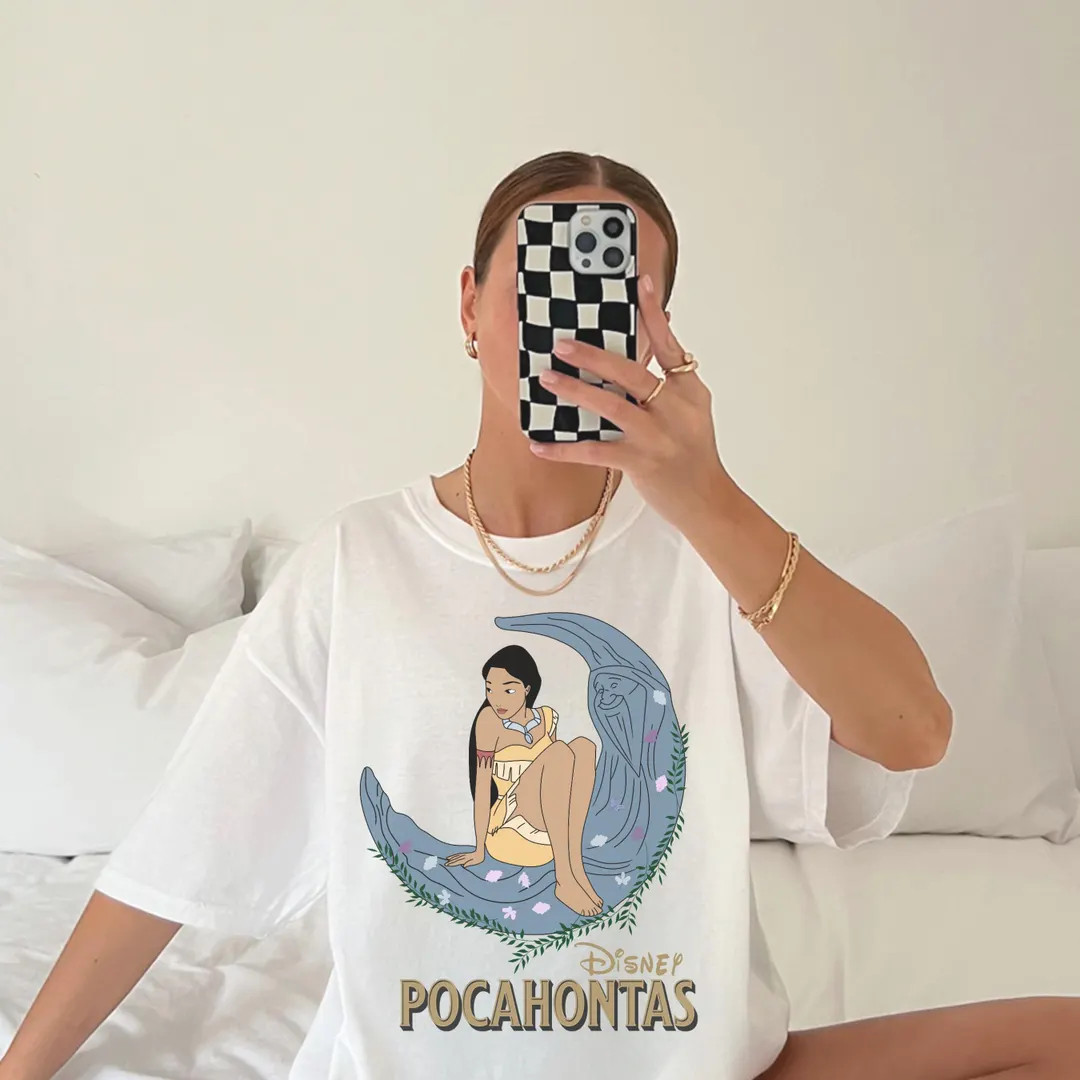 Comfort Color® Vintage Disney Pocahontas Shirt, WDW Magic Kingdom Holiday Unisex T-shirt, Girl D... | Etsy (US)