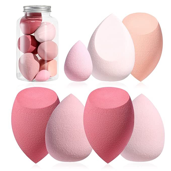 Makeup Sponge Set BS-MALL 6 Pcs blender sponge for Liquid, Cream, and Powder, Multi-colored Makeu... | Amazon (US)