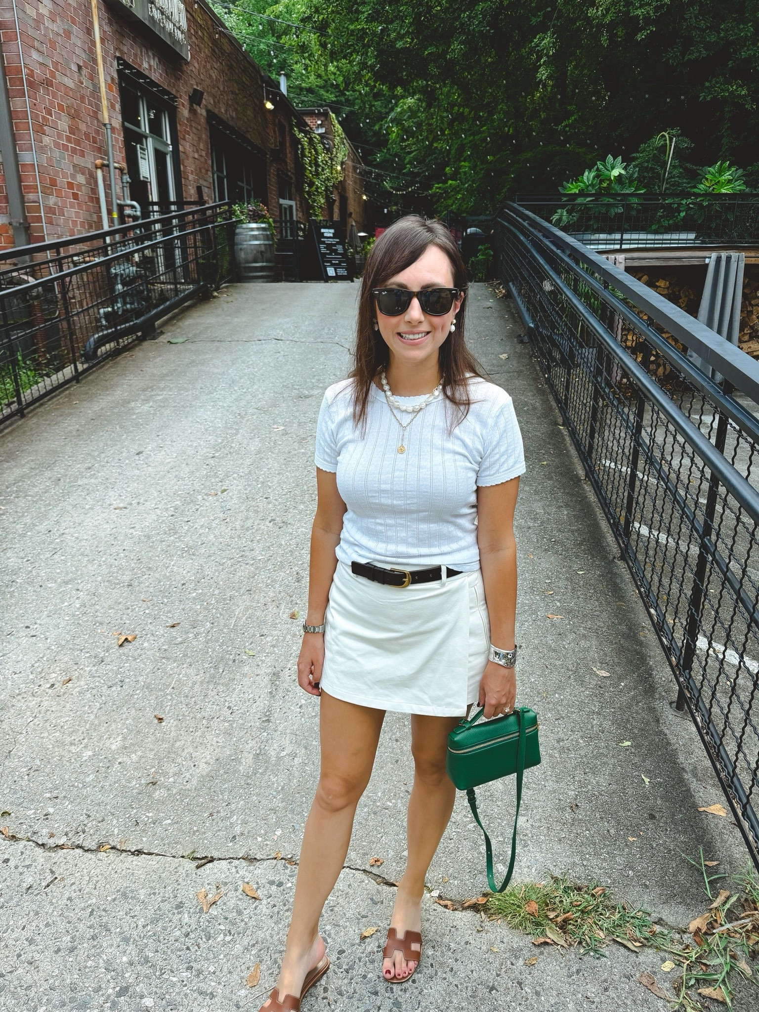 Kendra Scott jewelry, leset pointelle tee (small), skort (2), belt (xs)  



#LTKSeasonal #LTKFindsUnder100 #LTKStyleTip