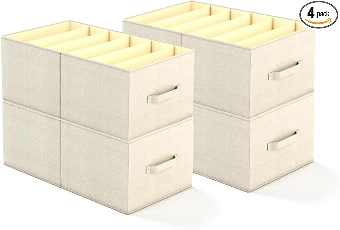 Clothes Organizer for Folded Clothes,Jean Organizer for Closet,Jeans Organizer-4PCS | Amazon (US)
