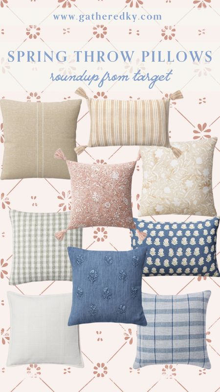 Spring Throw Pillows from Target 


#LTKSeasonal #LTKstyletip #LTKhome