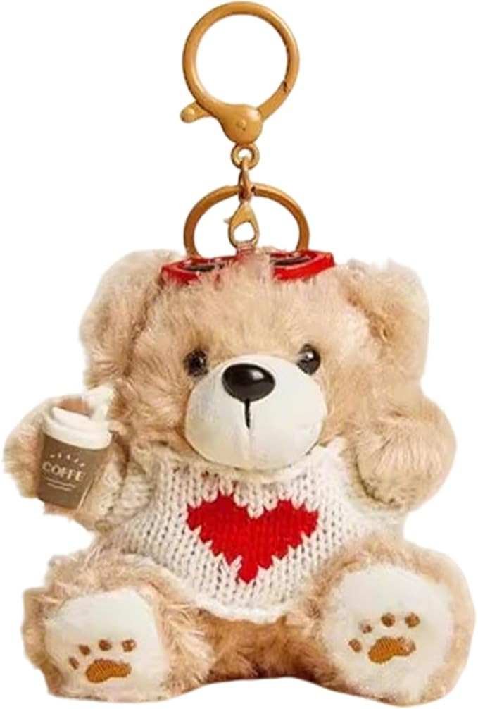 Cute Honey Bear Charms Keychain Kawaii,Purse Backpack Charms Accessories Key Chain for Women or G... | Amazon (US)