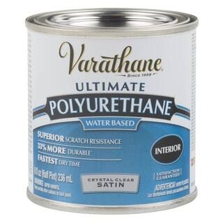 8 oz. Clear Satin Water-Based Interior Polyurethane | The Home Depot