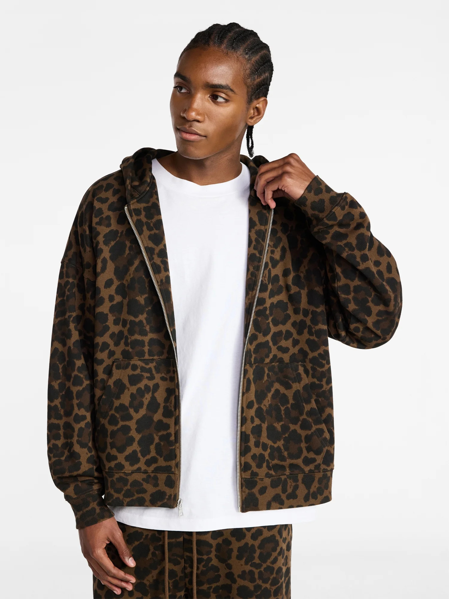 No Boundaries Zip Hoodie with Long Sleeves, Men's XS-4XLT | Walmart (US)