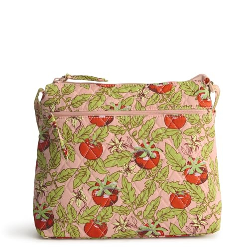 Vera Bradley Women's Premium Cotton Original Zip Hipster Crossbody Bag, Tomato Vines | Amazon (US)