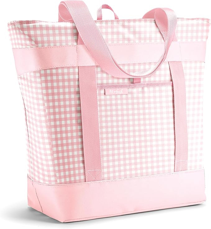 Fit & Fresh Insulated Grocery Tote Bag – Large Reusable Thermal Cooler Bag for Shopping, Food D... | Amazon (US)
