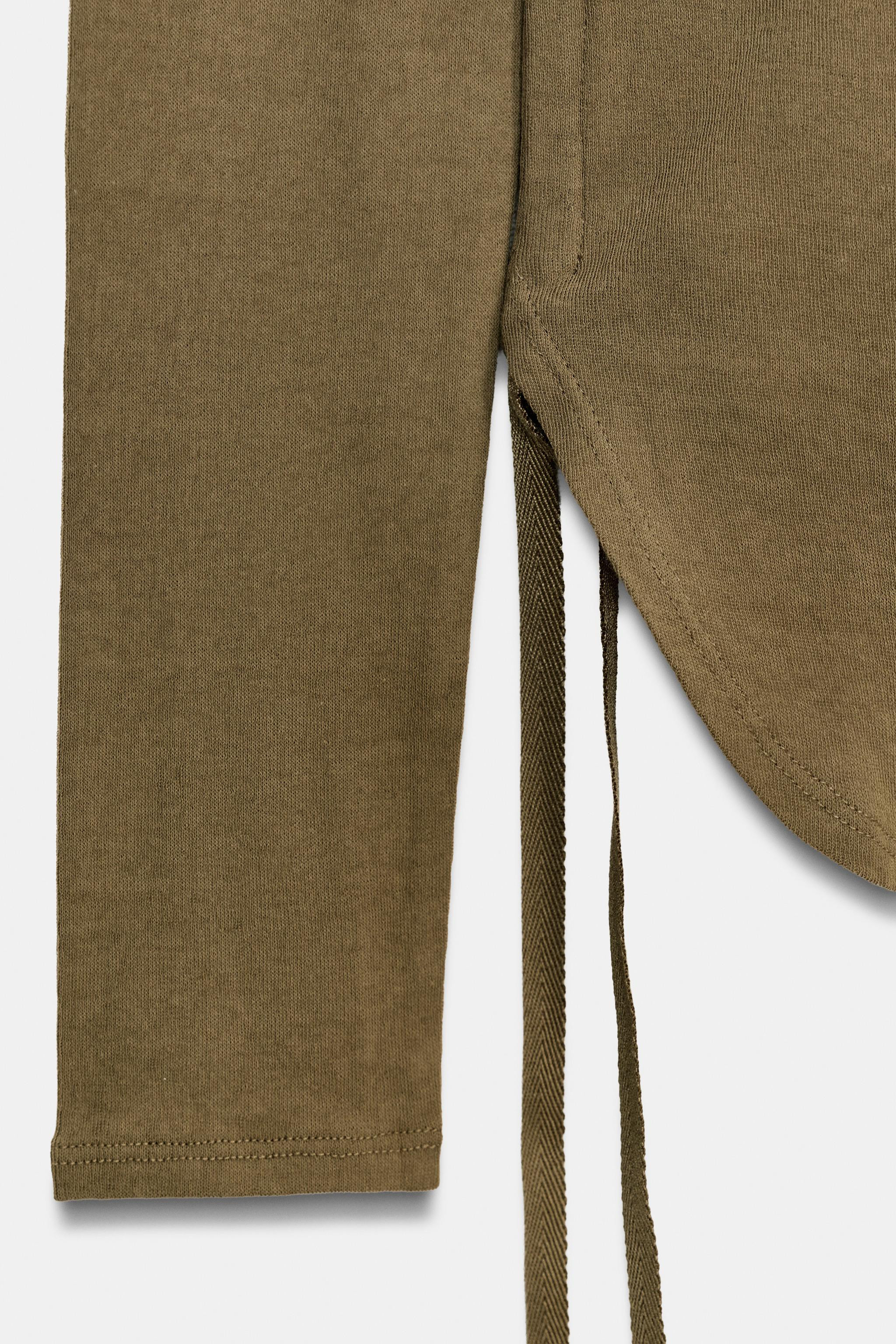 RUSTIC T-SHIRT WITH DRAWSTRINGS | Zara UK