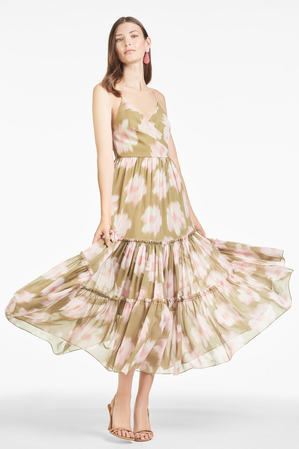 Dalia Dress - Green Floral Ikat | Sachin & Babi