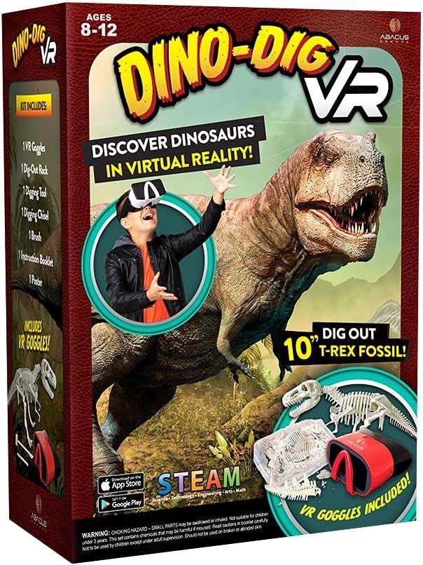 Abacus Brands Dino Dig VR - Virtual Reality Kids Science Kit, Book and Interactive STEM Learning ... | Amazon (US)