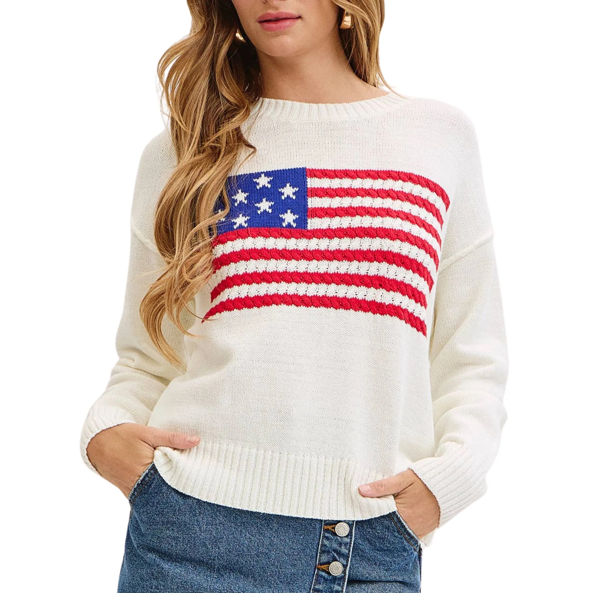 American Flag Sweater | Christina Greene 