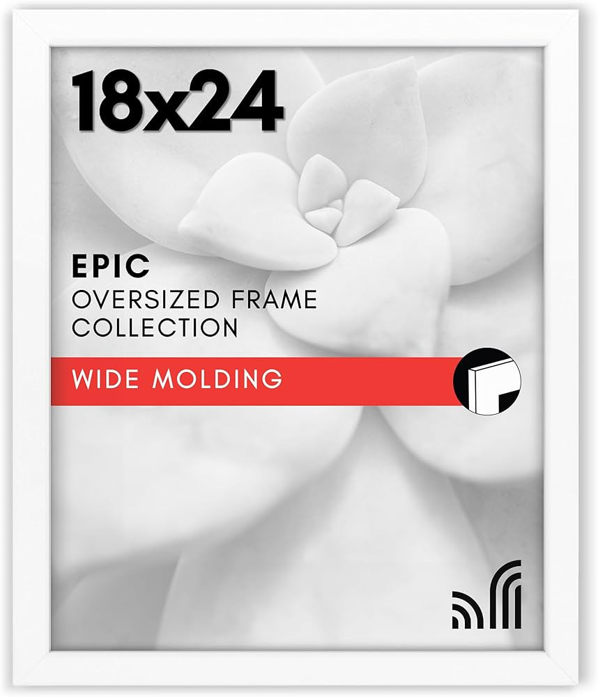 Americanflat 18x24 Poster Frame in White - Composite Wood with Polished Plexiglass - Horizontal a... | Amazon (US)