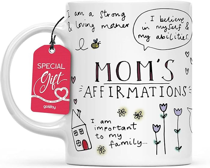 Gossby Mom Affirmation Coffee Mug - Mother's Day, Christmas, Birthday Gift For Mom - Positive Ene... | Amazon (US)