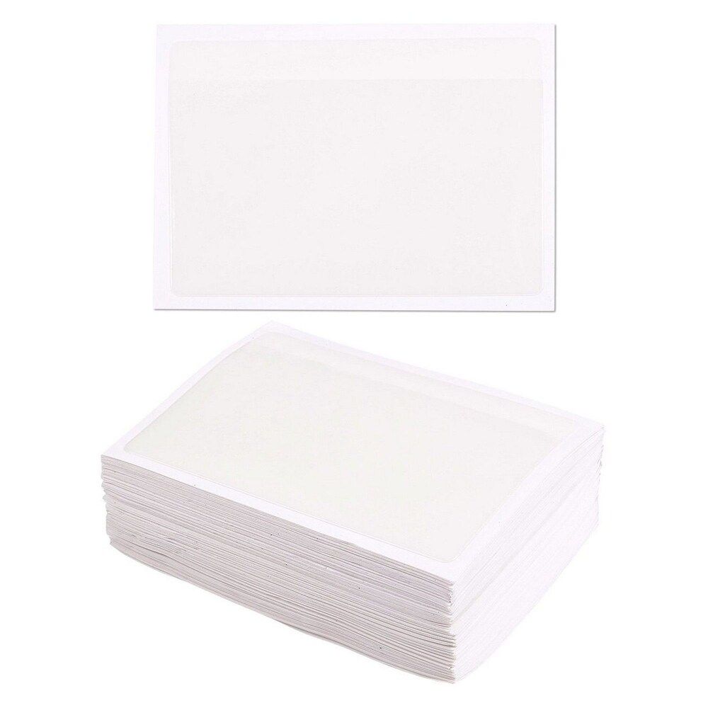 100-Pack Self-Adhesive Index Card Pockets with Top Open for Loading Plastic | Bed Bath & Beyond