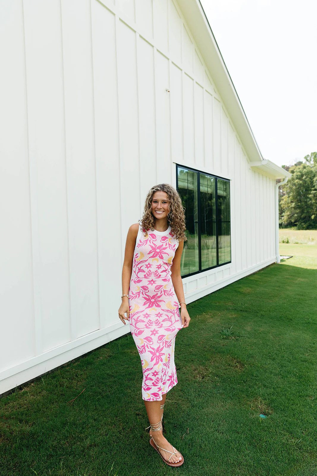 Make You Smile Midi Dress - Multi Large | Triple Threads
