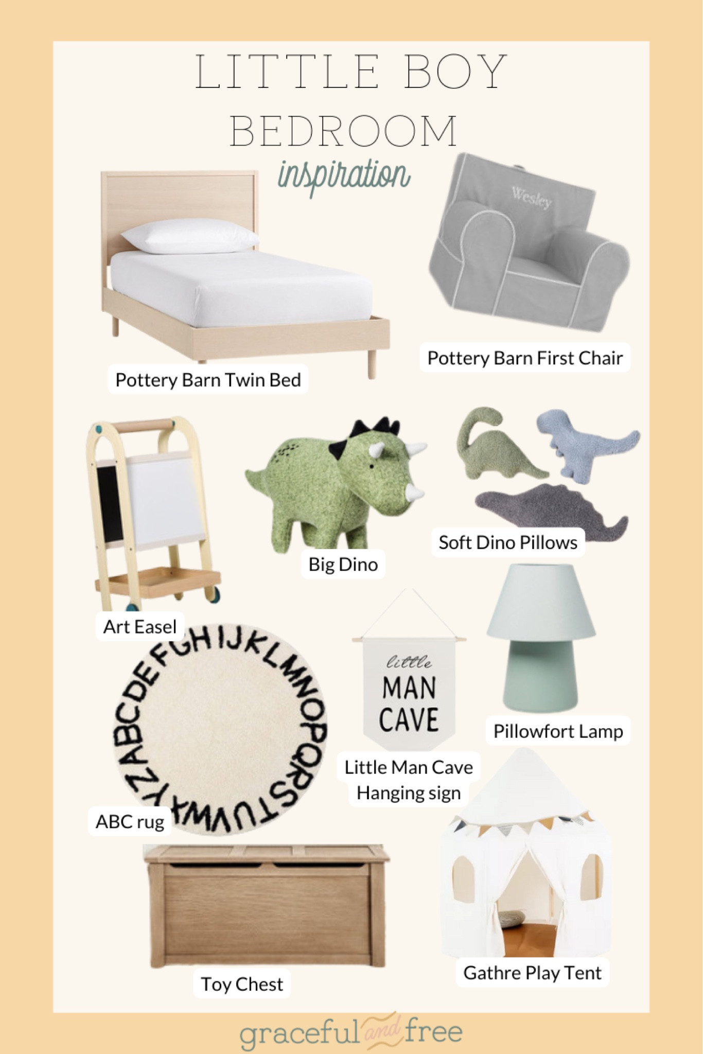 Little boy’s room inspiration! Toddler room ideas. Bedroom inspiration for little ones! Dinosaur decor.