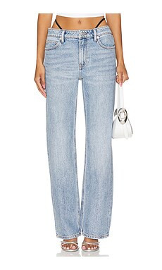 Alexander Wang Mid Rise Relaxed Jean Prestyle Diamante Charm in Vintage Faded Indigo from Revolve... | Revolve Clothing (Global)