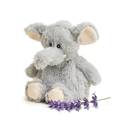 warmies Microwavable & Weighted Stuffed Animals, Gray Elephant - Heated Stuffed Animal Plushie for Warmth & Comfort - Cute Soft Plush Toys for Boys, Girls, Babies & Toddlers | Amazon (US)