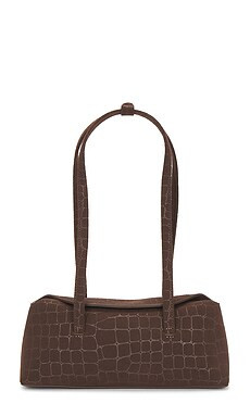 Heaven Mayhem X Freja New York Mini Chrystie Bag in Chocolate Suede Croc from Revolve.com | Revolve Clothing (Global)