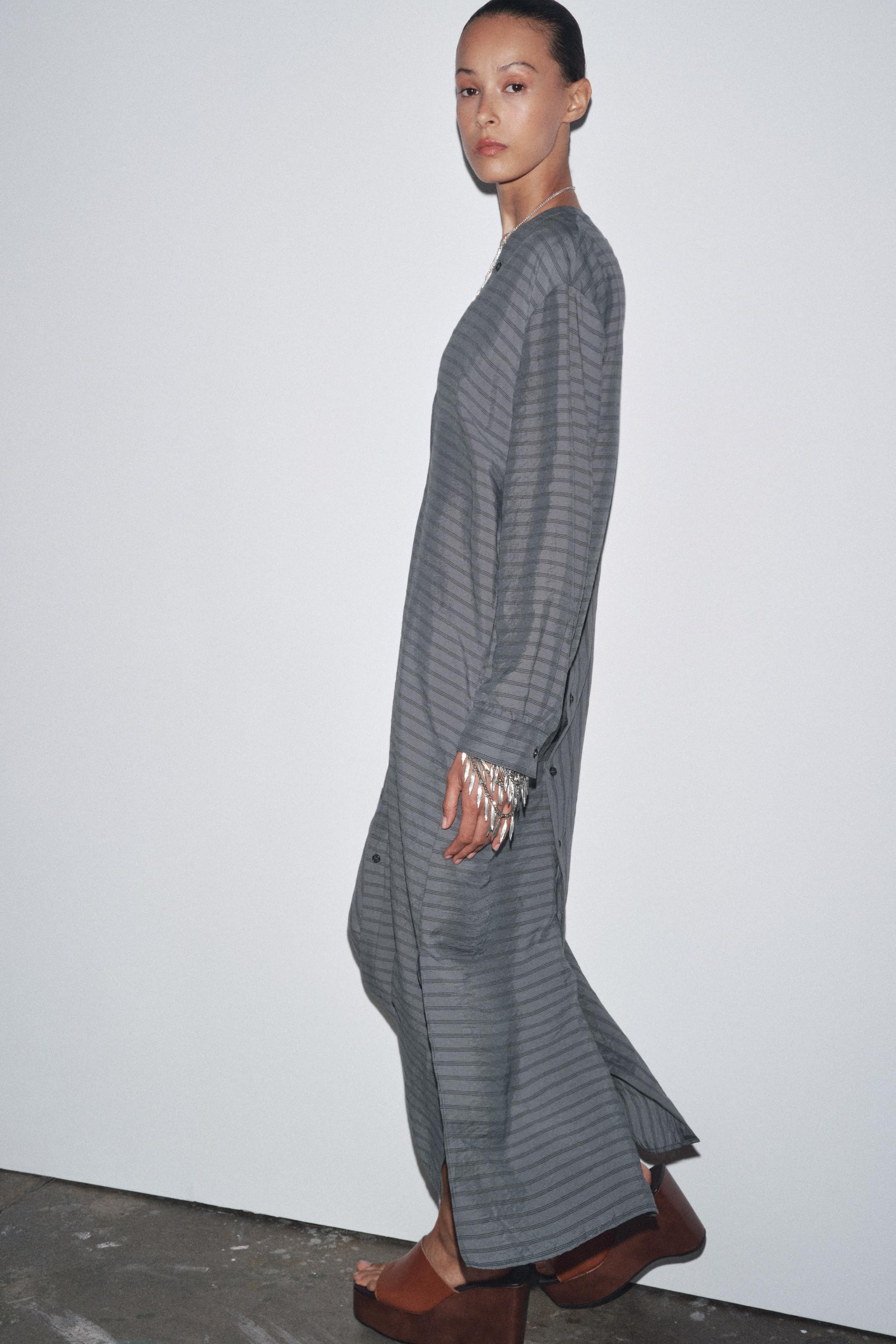 STRIPED SHIRT DRESS ZW COLLECTION | Zara US