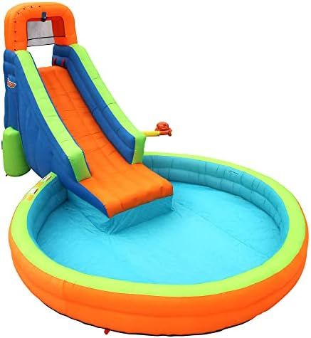 BANZAI The Plunge, Length: 21 ft 5 in, Width: 12 ft, Height: 9 ft 6 in, Inflatable Outdoor Backya... | Amazon (US)