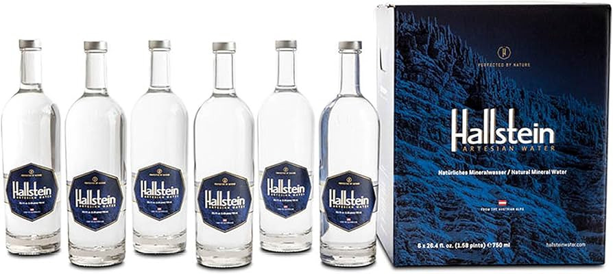 Hallstein Artesian Natural Alkaline Still Water (Non-Sparkling) - 25.4 fl oz (6 Glass Bottles) | Amazon (US)