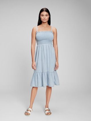 Smocked Midi Dress | Gap Factory