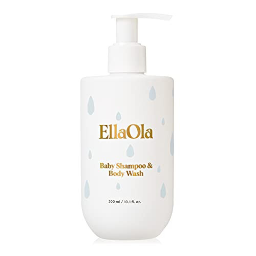 ELLAOLA Tear Free Baby Shampoo & Body Wash - Organic, Hypoallergenic Baby + Kid Soap Hydrates & Nourishes While Gently Cleansing Sensitive Skin, Fragrance Free | 10.1 fl. oz. | Amazon (US)