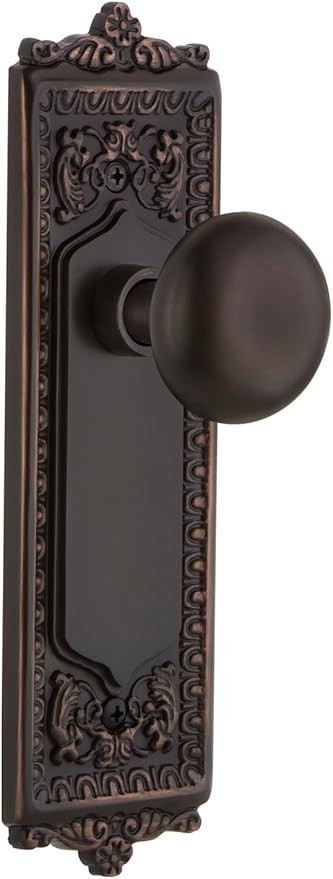 Nostalgic Warehouse Egg & Dart Plate Single Dummy New York Door Knob in Timeless Bronze | Amazon (US)