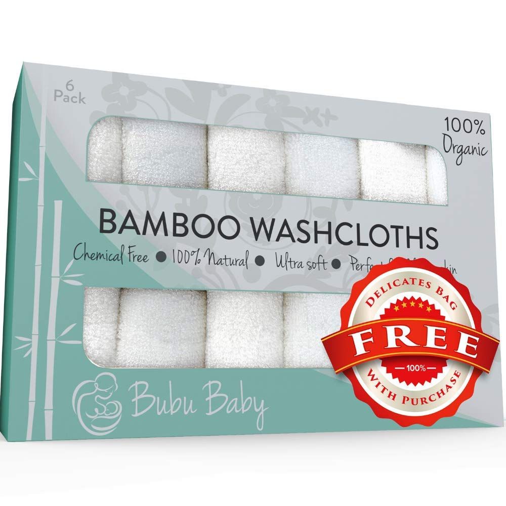Bamboo Washcloths - Organic Baby Wash Cloths Towels - Soft Face Cloth Towel Sets | Amazon (US)