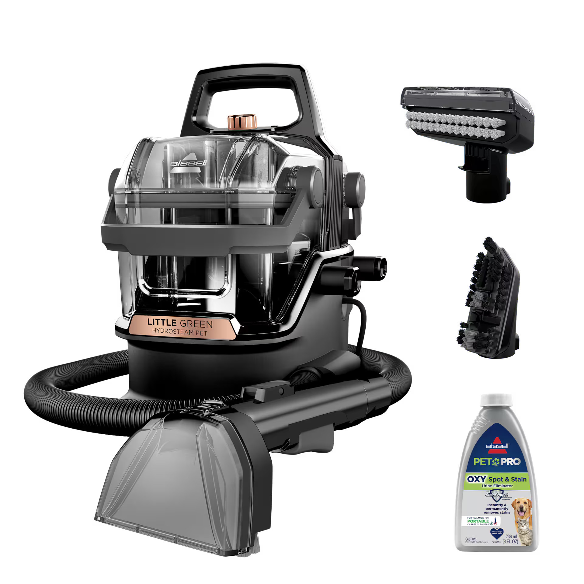 BISSELL - Little Green HydroSteam Pet Corded Portable Deep Cleaner - Titanium with Copper Harbor accents | Best Buy U.S.