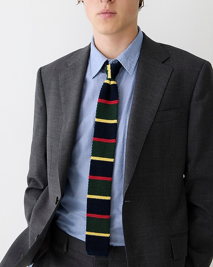 Striped cotton knit tie | J. Crew US