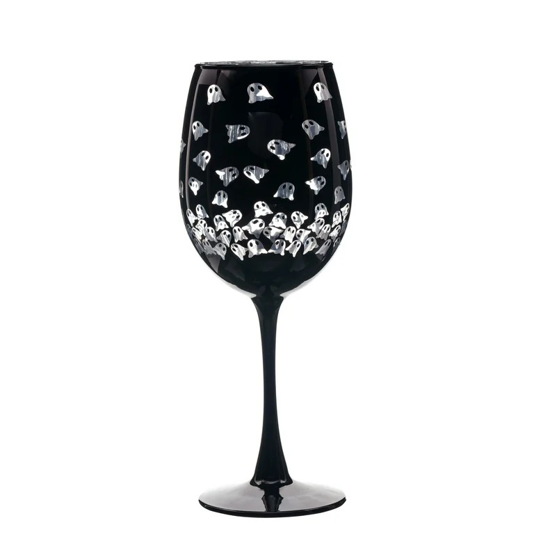 Way to Celebrate Halloween Two Tone Wine Glass Ghosts - Walmart.com | Walmart (US)