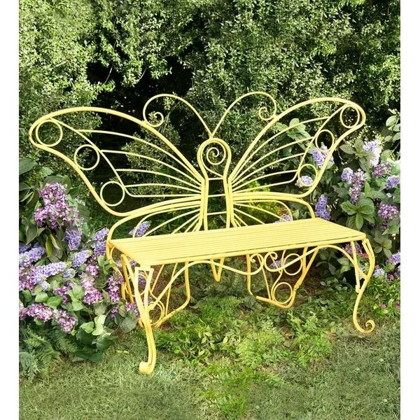 Butterfly Steel Garden Bench | Wayfair North America