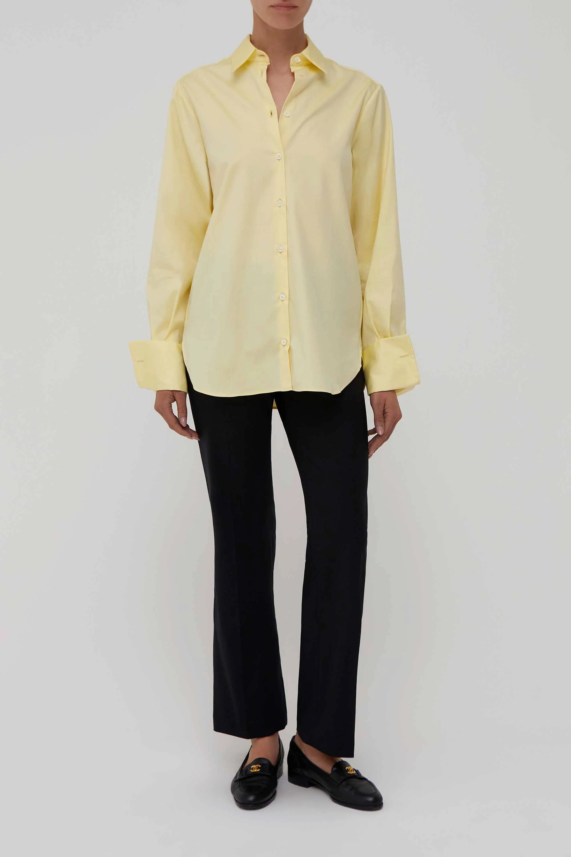 Britannia Shirt in Butter Yellow | Amiya