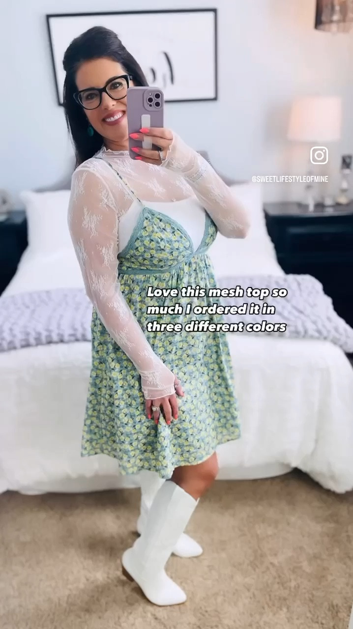 Layer up with style! This floral embroidered mesh top from #AmazonFashion is perfect for adding a touch of elegance to any outfit. #MeshTop #SheerStyle #FloralEmbroidery #SpringFashion #SummerStyle #AmazonFinds

#LTKStyleTip #LTKFindsUnder50 #LTKMidsize