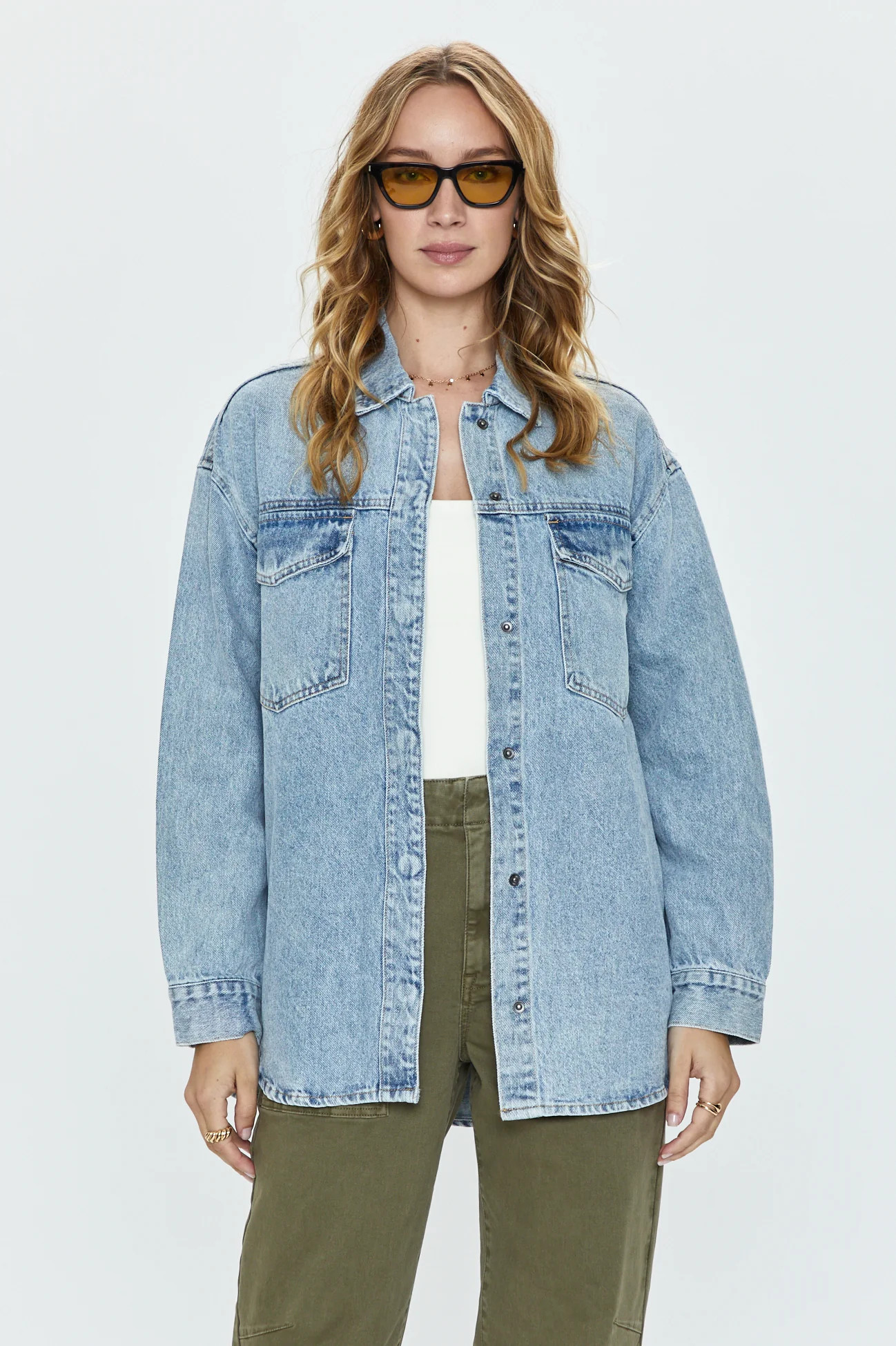 Mandy Oversized Shacket - Paloma | Pistola Denim