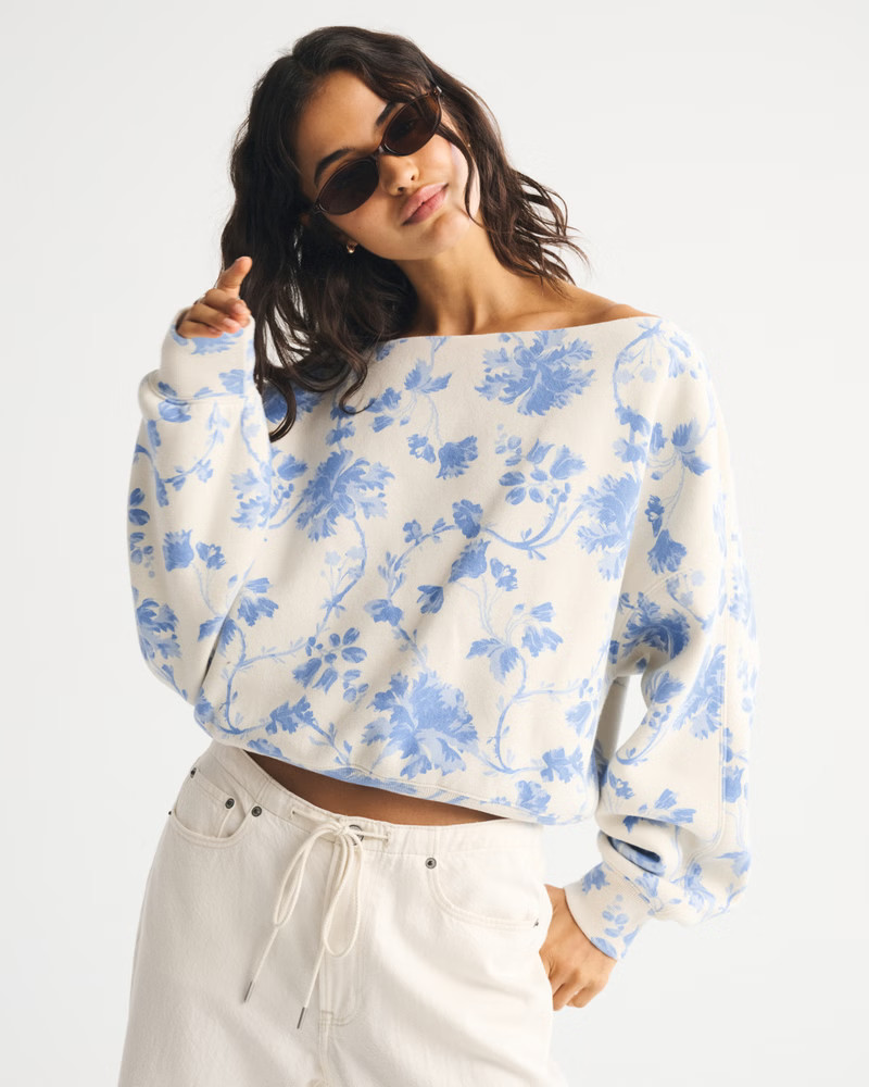 High Rise Sunday Wide Leg Sweatpant | Abercrombie & Fitch (US)