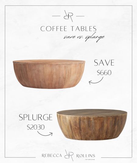 A round coffee table is perfect for a smaller area! These are two of our favorites.

#LTKstyletip #LTKfamily #LTKhome