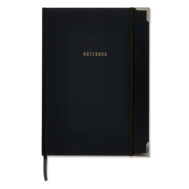 Pen+Gear Hardcover Journal, Rich Black Bookcloth, 7.5" x 10.25" x 0.875", 200 Lined Pages - Walma... | Walmart (US)