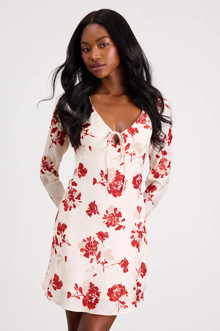 Odalis White Floral Bell Sleeve Mini Dress | Lulus vacation | Miami dress | Miami bachelorette  | Lulus