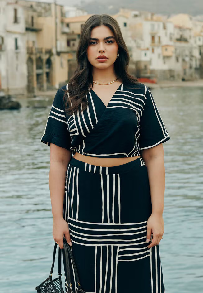 Printed Wrap Top | Eloquii