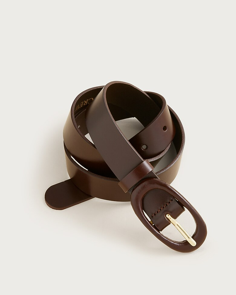 Tonal buckle belt in leather | J. Crew US