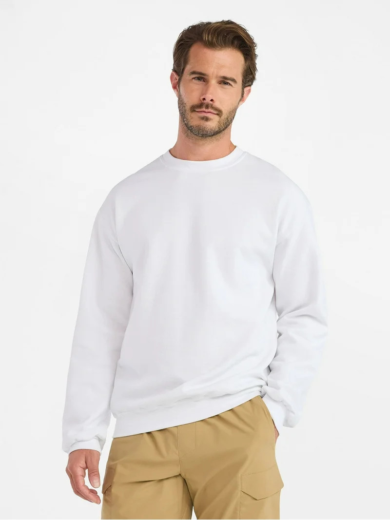 Athletic Works Men's and Big & Tall Men's Fleece Crewneck Sweatshirt, Sizes XS-5XLT | Walmart (US)
