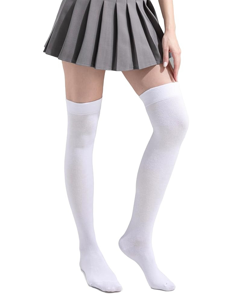 TOCONFFON Women's Over The Knee High Socks - Thigh High Cotton Socks 120D Medium Thick for Daily ... | Amazon (US)