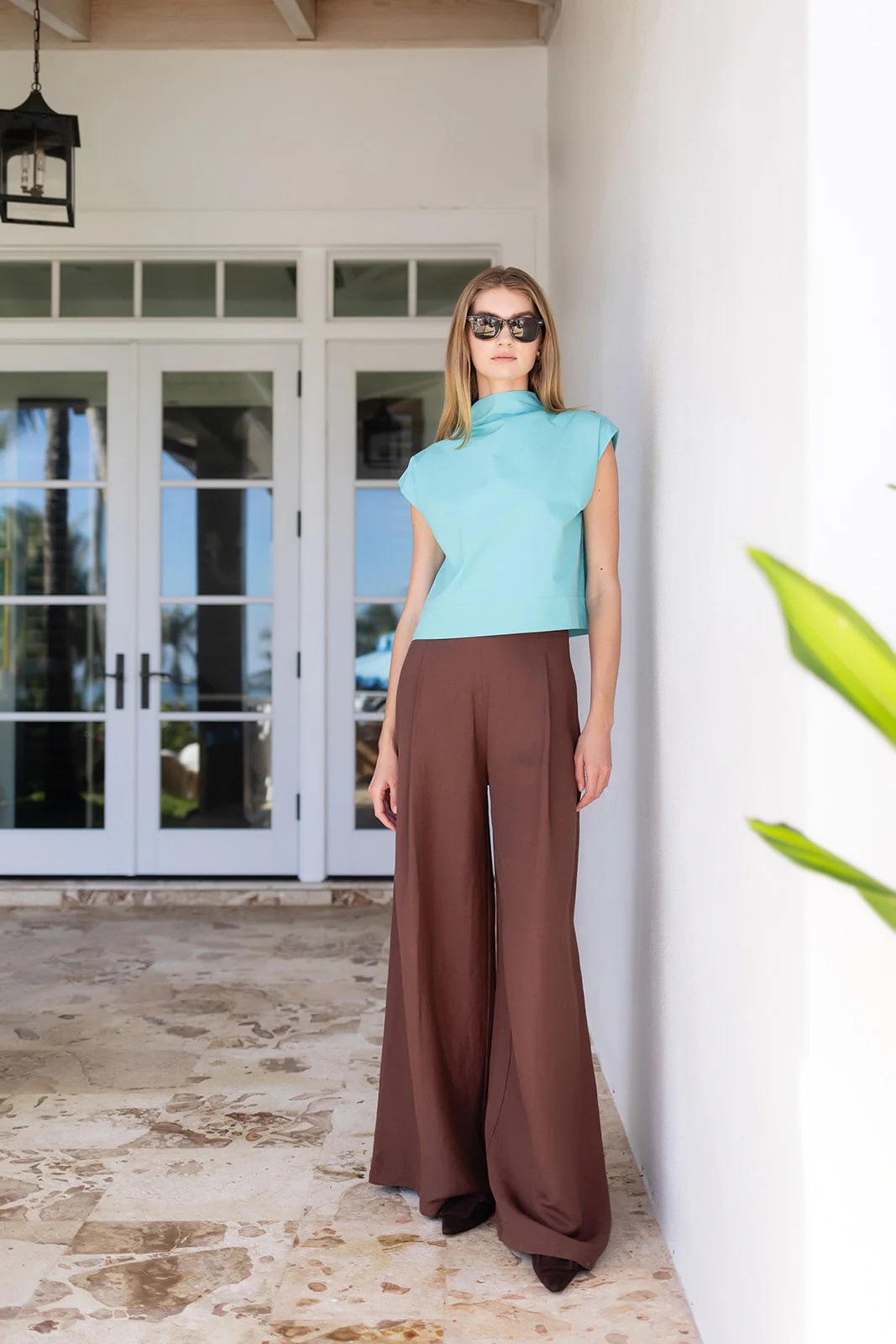 Beatriz Pant Linen - Coco | Julia Amory