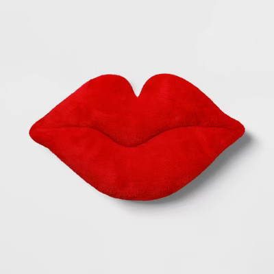 Plush Lip Shaped Toss Red - Room Essentials™ | Target