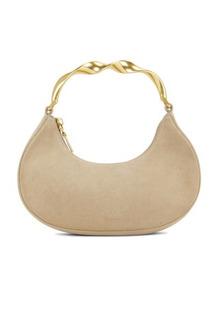 SIMKHAI Nixi Suede Twist Handle Bag in Desert from Revolve.com | Revolve Clothing (Global)